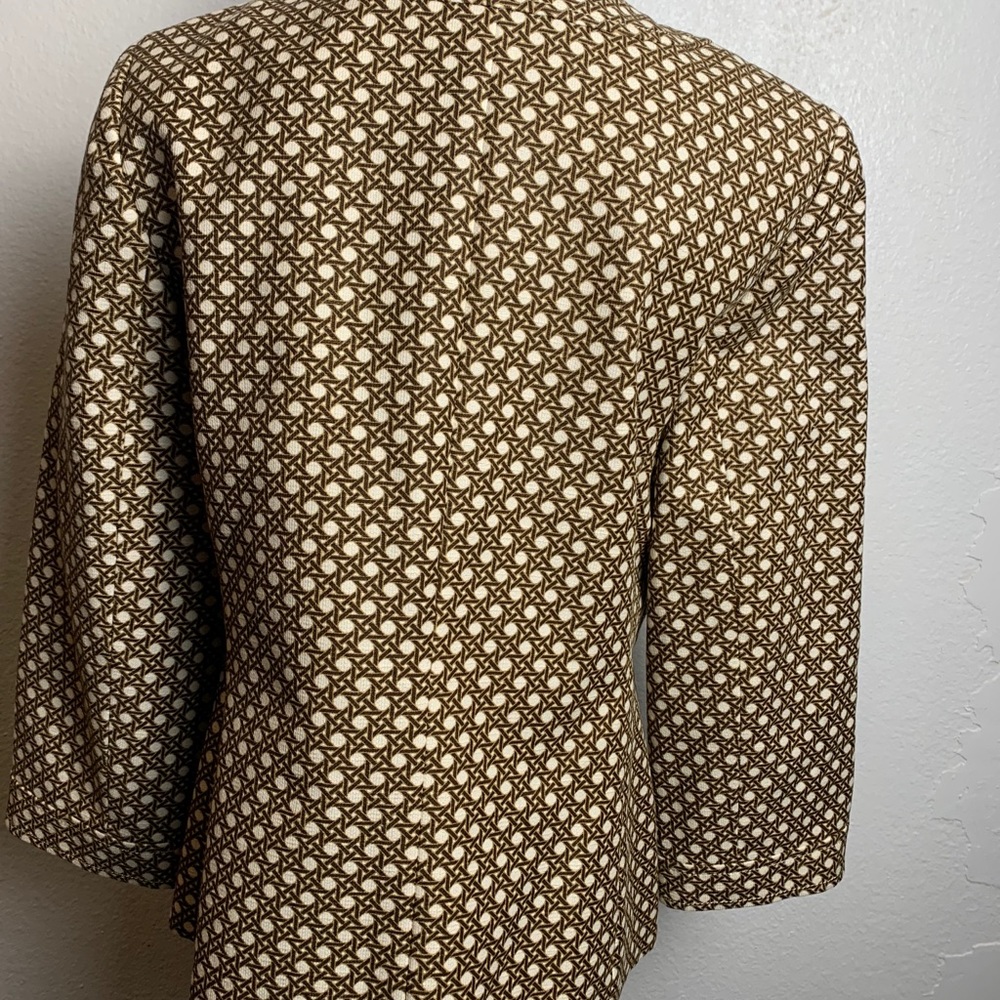 Talbots Button Down Geometric Print Jacket - image 5